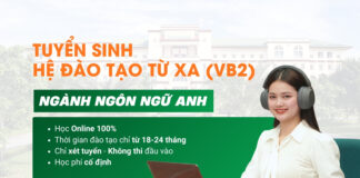 thông báo tuyển sinh văn bằng 2 hệ từ xa