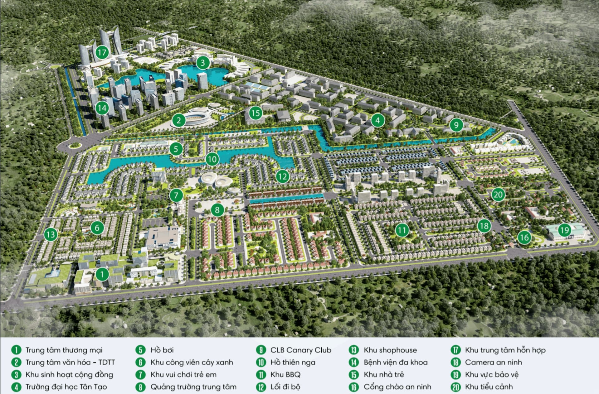 Trường Đại học Tân Tạo nằm trong khu đô thị E.City Tân Đức, huyện Đức Hòa, tỉnh Long An