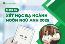 xét học bạ ngành ngôn ngữ anh