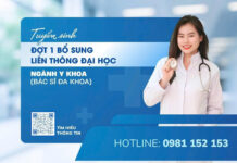 THÔNG BÁO TUYỂN SINH LIÊN THÔNG ĐẠI HỌC HỆ CHÍNH QUY NGÀNH Y KHOA TỪ TRÌNH ĐỘ TRUNG CẤP, CAO ĐẲNG, ĐẠI HỌC - NĂM 2025 (ĐỢT 1 BỔ SUNG)