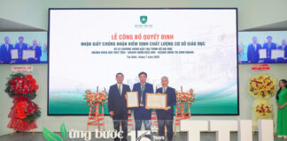 lễ công bố quyết định nhận giấy chứng nhận kiểm định chất lượng cơ sở đào tạo