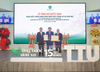 lễ công bố quyết định nhận giấy chứng nhận kiểm định chất lượng cơ sở đào tạo
