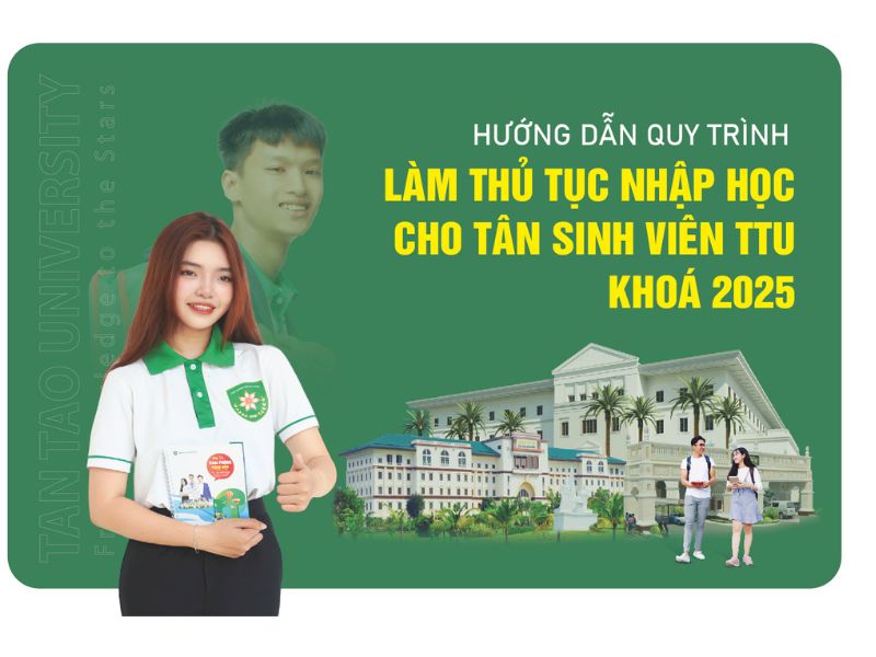 Hướng dẫn quy trình làm thủ tục nhập học cho tân sinh viên TTU khoá 2025 1 Hướng dẫn quy trình làm thủ tục nhập học cho tân sinh viên TTU khoá 2025