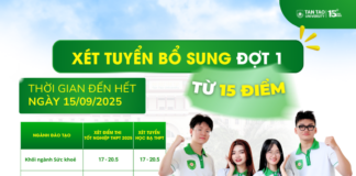 XÉT TUYỂN BỔ SUNG ĐỢT 1