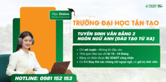 tuyển sinh văn bằng 2 ngôn ngữ anh (đào tạo từ XA)