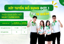 xét tuyển bổ sung đợt 1