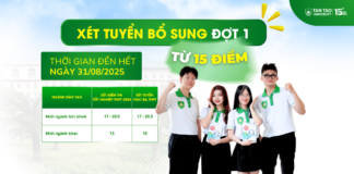 xét tuyển bổ sung đợt 1