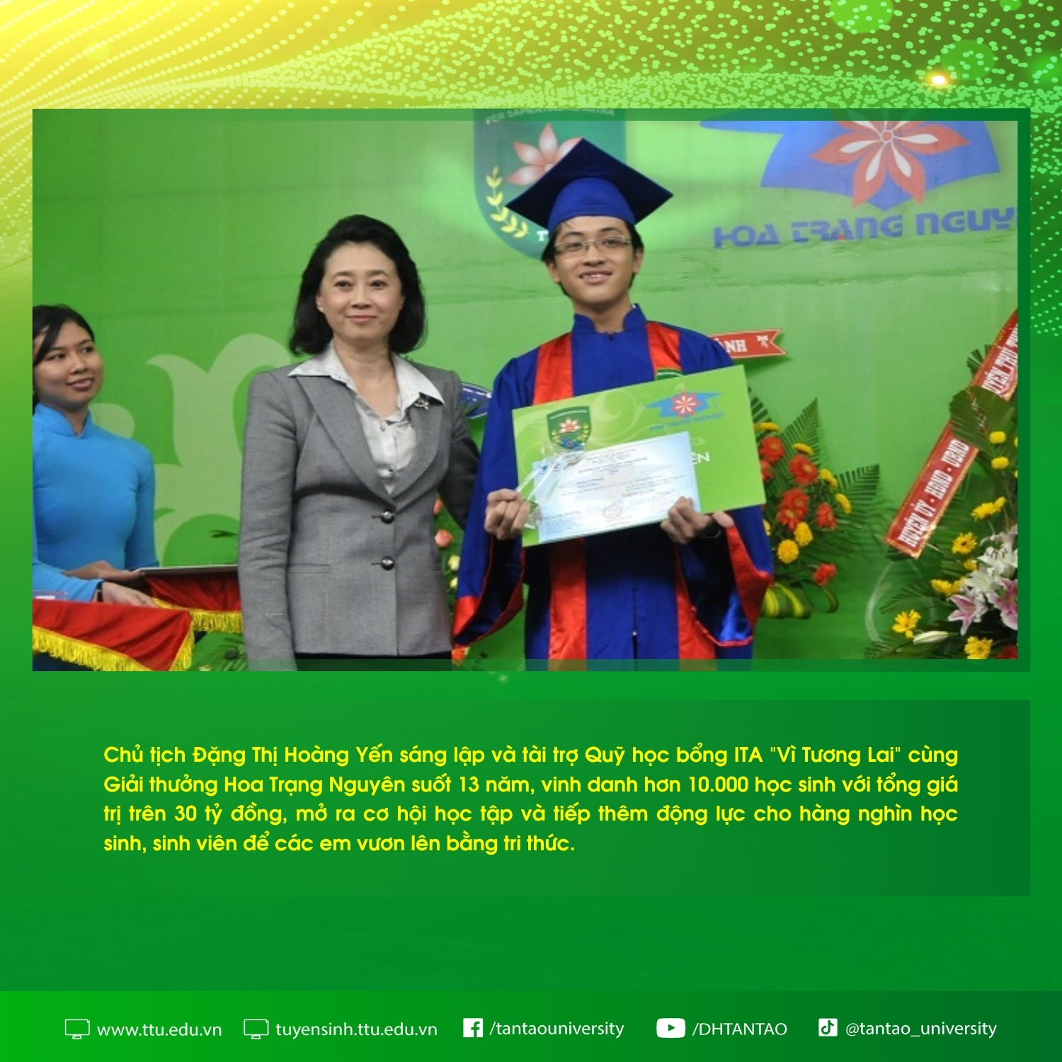 vinh danh chu tich sang lap chu tich hoi dong truong gs ts dang thi hoang yen 2