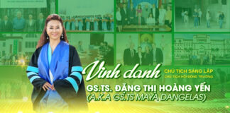 Vinh danh Chủ tịch Sáng lập, Chủ tịch Hội đồng Trường GS.TS. Đặng Thị Hoàng Yến (A.k.a GS.TS. Maya Dangelas)