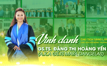 Vinh danh Chủ tịch Sáng lập, Chủ tịch Hội đồng Trường GS.TS. Đặng Thị Hoàng Yến (A.k.a GS.TS. Maya Dangelas)