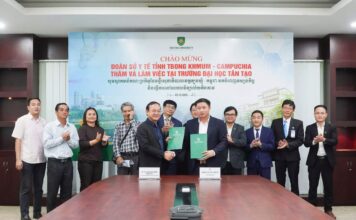 Trường Đại học Tân Tạo ký kết hợp tác đào tạo nhân lực y tế với Sở Y tế tỉnh Tbong Khmum (Campuchia) Trường Đại học Tân Tạo ký kết hợp tác đào tạo nhân lực y tế với Sở Y tế tỉnh Tbong Khmum (Campuchia)