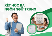 Xét học bạ ngôn ngữ Trung