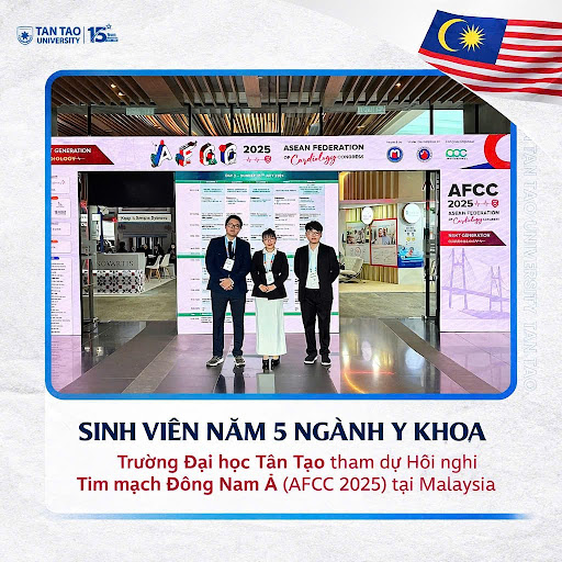 TTU student delegation attending the ASEAN Federation of Cardiology Congress (AFCC 2025) in Malaysia.