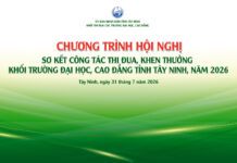 TRƯỜNG ĐẠI HỌC TÂN TẠO CHỦ TRÌ HỘI NGHỊ SƠ KẾT 6 THÁNG ĐẦU NĂM 2026 KHỐI THI ĐUA CÁC TRƯỜNG ĐẠI HỌC, CAO ĐẲNG TỈNH TÂY NINH