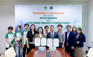STRATEGIC PARTNERSHIP SIGNING CEREMONY BETWEEN TAN TAO UNIVERSITY (TTU) AND CYBER HANKUK UNIVERSITY OF FOREIGN STUDIES (CUFS) | EXPANDING INTERNATIONAL ACADEMIC EXCHANGE OPPORTUNITIES FOR KOREAN LANGUAGE STUDENTS