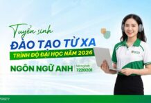 THÔNG BÁO TUYỂN SINH ĐẠI HỌC HỆ TỪ XA NGÀNH NGÔN NGỮ ANH NĂM HỌC 2026–2027 (ĐỢT 1)
